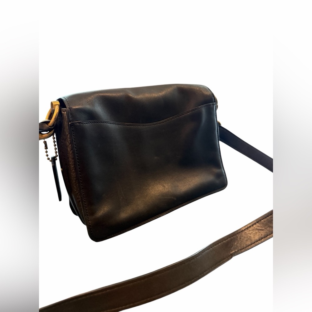 Coach Dreamer Shoulder Bag Black Leather Crossbody with Gold Accent - Picture 4 of 14
